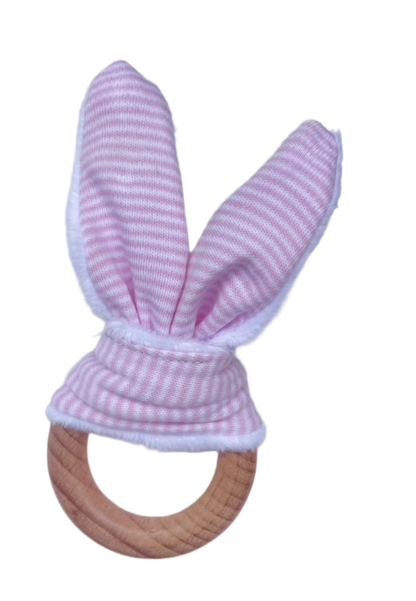 pink bunny baby teether