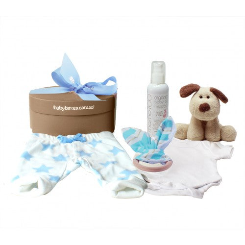 Boy GIft Gorgeous Babybox in Blue Star