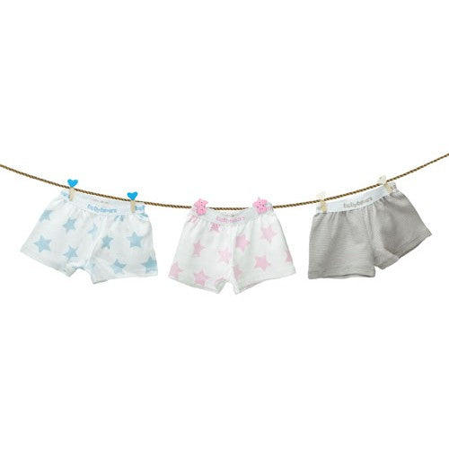 baby boxershorts hanging on a washing line baby gift